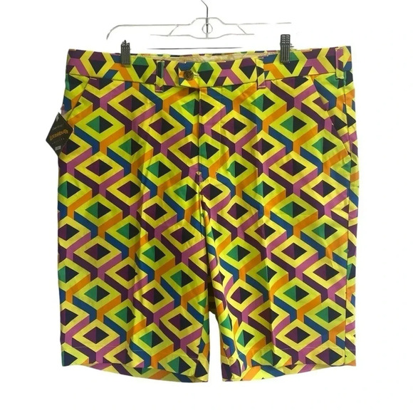 Loudmouth Other - Men’s Loudmouth Block Party Golf Shorts Size 38. NWT